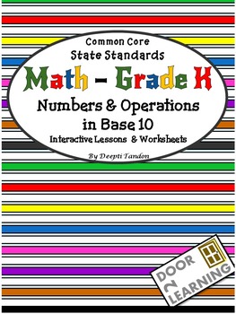 Preview of Common Core State Standards Math - Grade K, Numbers & Operations in Base Ten