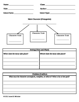 Preview of Common Core Story Elements Graphic Organizer
