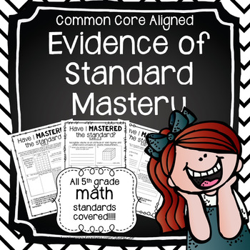 Preview of Evidence of Standard Mastery ALL 5TH GRADE MATH STANDARDS (BUNDLE)!