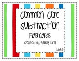 Common Core Subtraction Flashcards K.OA.5