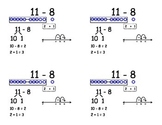 Common Core Subtraction Flashcards - subtracting eight