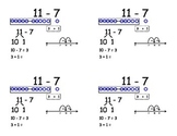 Common Core Subtraction Flashcards - subtracting nine