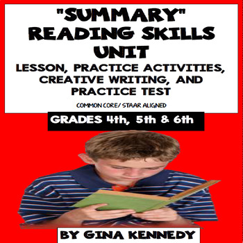 Preview of Summary Lesson, Reading Activities, Writing Projects +Practice Test
