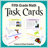 Math Task Cards - Fifth Grade Math - All Math Standards Covered