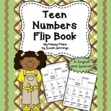 {Freebie!} Teen Number Flip Book in English and Spanish