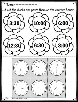 telling time to the hour and half hour worksheets by nastaran tpt