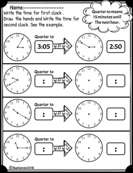 Telling Time Worksheets To The Nearest 5 Minutes by ...