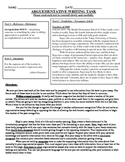 Common Core Text-Dependent Writing Prompt Argumentative Grade 5