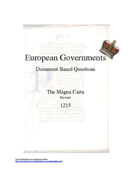 Preview of Common Core: The Magna Carta DBQ