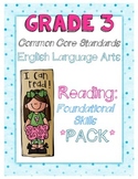 Common Core Third Grade Reading Foundational Skills Pack