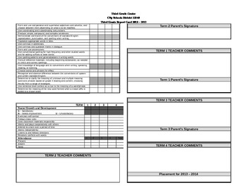 common core third grade report card by amanda marshall tpt