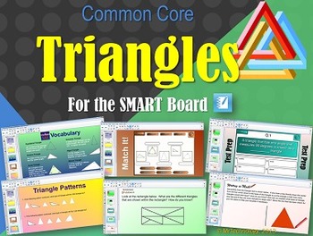 Preview of Triangles for the SMART Board Lessons & Review