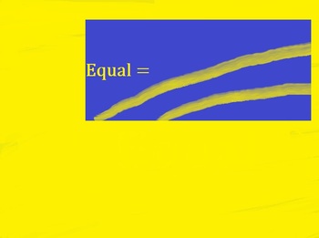 blue and yellow equal sign