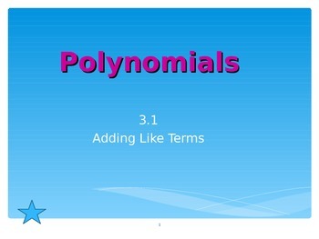 introduction to polynomials common core algebra 1 homework