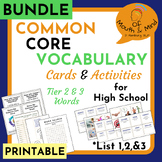 Common Core Vocabulary Activities for High School- BUNDLE!