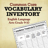 Common Core Vocabulary Inventory ELA Grades 9-10 (Pre- and