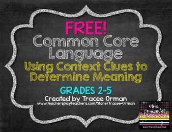 Preview of Free Vocabulary Organizer: Using Context Clues {Grades 2-5}