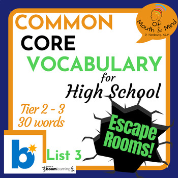 Preview of Common Core Vocabulary for High School - List 3