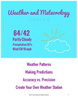 Preview of Common Core Weather and Meteorology Unit Plan