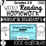 Common Core Weekly Reading Homework (Grades 3-5) - Natural