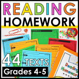 Reading Homework (4th and 5th Grade Reading Review BUNDLE : 36 Texts)