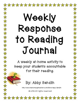Preview of Common Core - Weekly Response to Reading Sheet with Questions