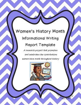 Preview of Common Core Women's History Month Research Report Template