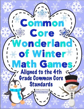 Preview of Common Core Wonderland of Winter Math Games Grade 4