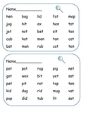 Common Core: Word Family Letter Pattern Search