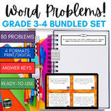 Word Problems Bundled Set - 3rd Grade Story Problems - 4th