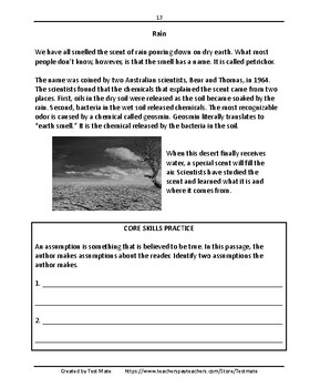 Reading Paired Passages, Daily Test Prep, Grade 5 (Reading Skills Workbook)