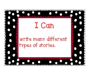 Preview of Common Core Writing "I Can Posters" (Pok-a-dot)