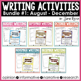 Common Core Writing Activities Bundle #1 August - December