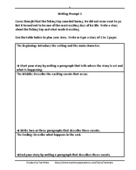 Adventure Story Writing Prompts FREEBIE (Writing Skills Practice) by ...