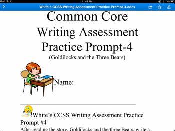 Preview of Common Core Writing Assessment-Practice Prompt-4 (Trying Not to Get Sued)