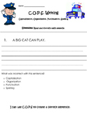 Common Core Writing - C.O.P.S - Grammar - Writing - Assessment