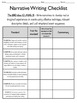 6th grade narrative writing checklist