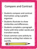 Common Core Writing Compare and Contrast: Friend and me!