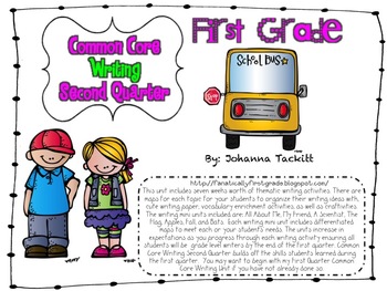 Preview of Common Core Writing: First Grade! QUARTER 2