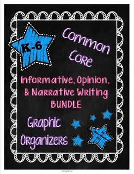 Preview of Common Core Writing Graphic Organizers {K-6} BUNDLE - All 3 Modes {I, O, N}
