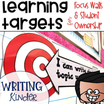 Preview of Common Core Writing Learning Targets Kindergarten