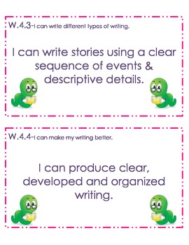 4th grade writing objectives