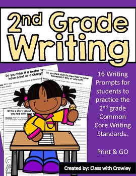 Preview of Common Core Writing Pages (2nd Grade)