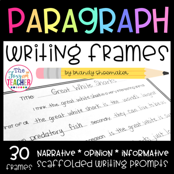 Preview of Paragraph Writing Frames
