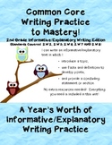 Common Core Writing Practice to Mastery! 2nd Grade Informa