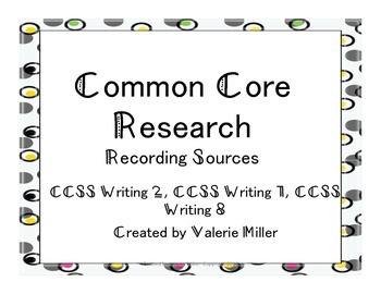Preview of Common Core Writing Research Sources