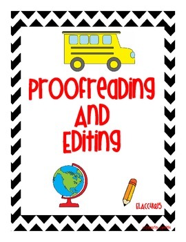 Preview of Common Core: Writing Standard: Proofreading and Editing