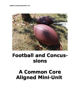 Preview of Common Core and ACT practice mini-unit: Football and Concussions