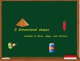Smart Board Lesson: 3 dimensional shapes meets common core