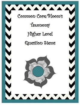 Preview of Common Core/Bloom's Taxonomy Question Stem Posters